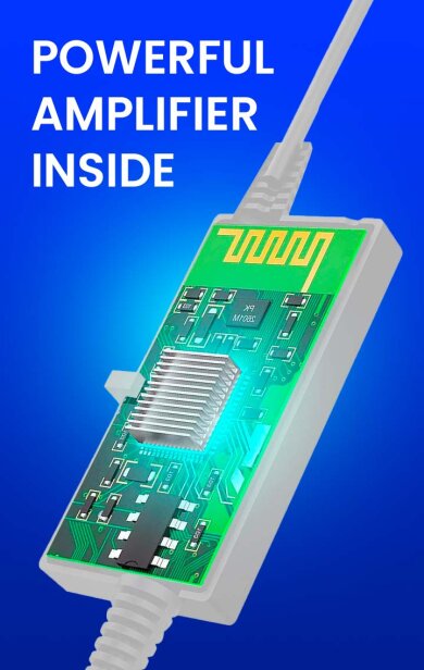 Powerful amplifier inside